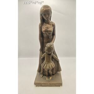 Vintage Leonard Art Works Mother & Daughter Sculpture